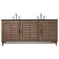 James Martin Vanities Portland 72" Double Bathroom Vanity in Whitewashed Walnut with 3 cm Charcoal Soapstone Quartz Top and Rectangular Sinks, , large