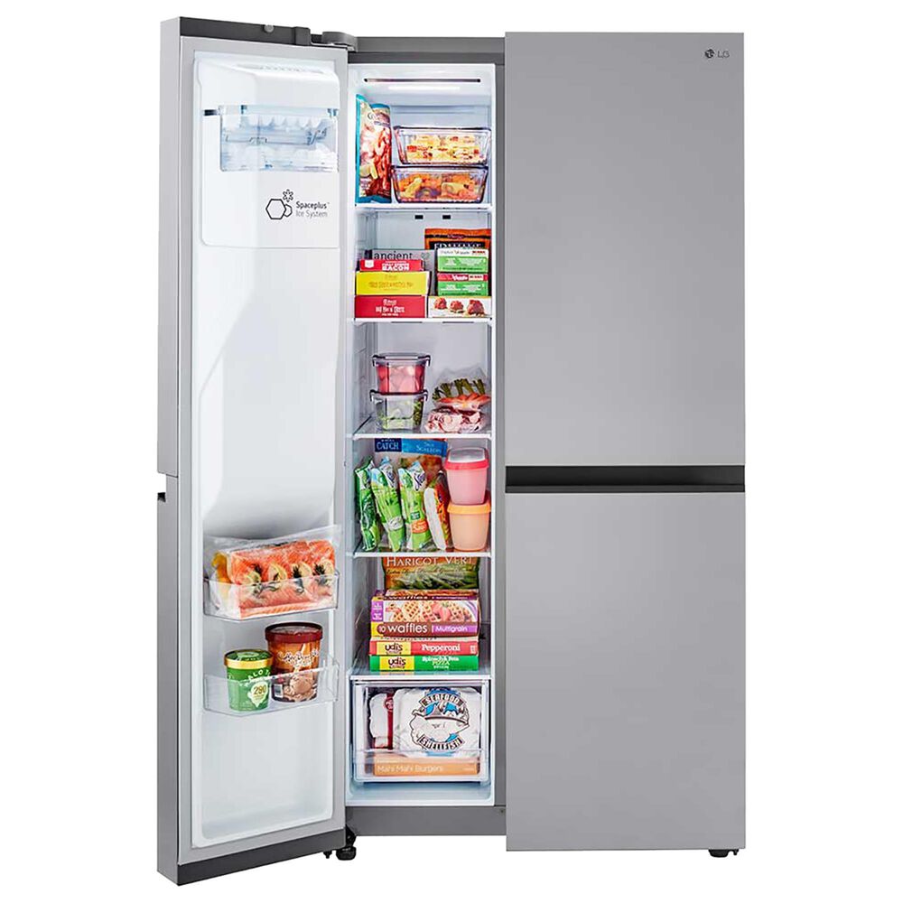 LG 27.2 Cu. Ft. Side-by-Side Refrigerator with Smooth Touch Ice Dispenser in Print Proof Stainless Steel, , large