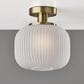 Adesso Hazel 1-Light Flush Mount in Antique Brass, , large