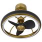 Cal Lighting Arroyo Ceiling Fan with Light in Antique Brass and Black, , large
