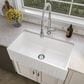 MS International Undermount Farmhouse Single Bowl Kitchen Sink in White, , large