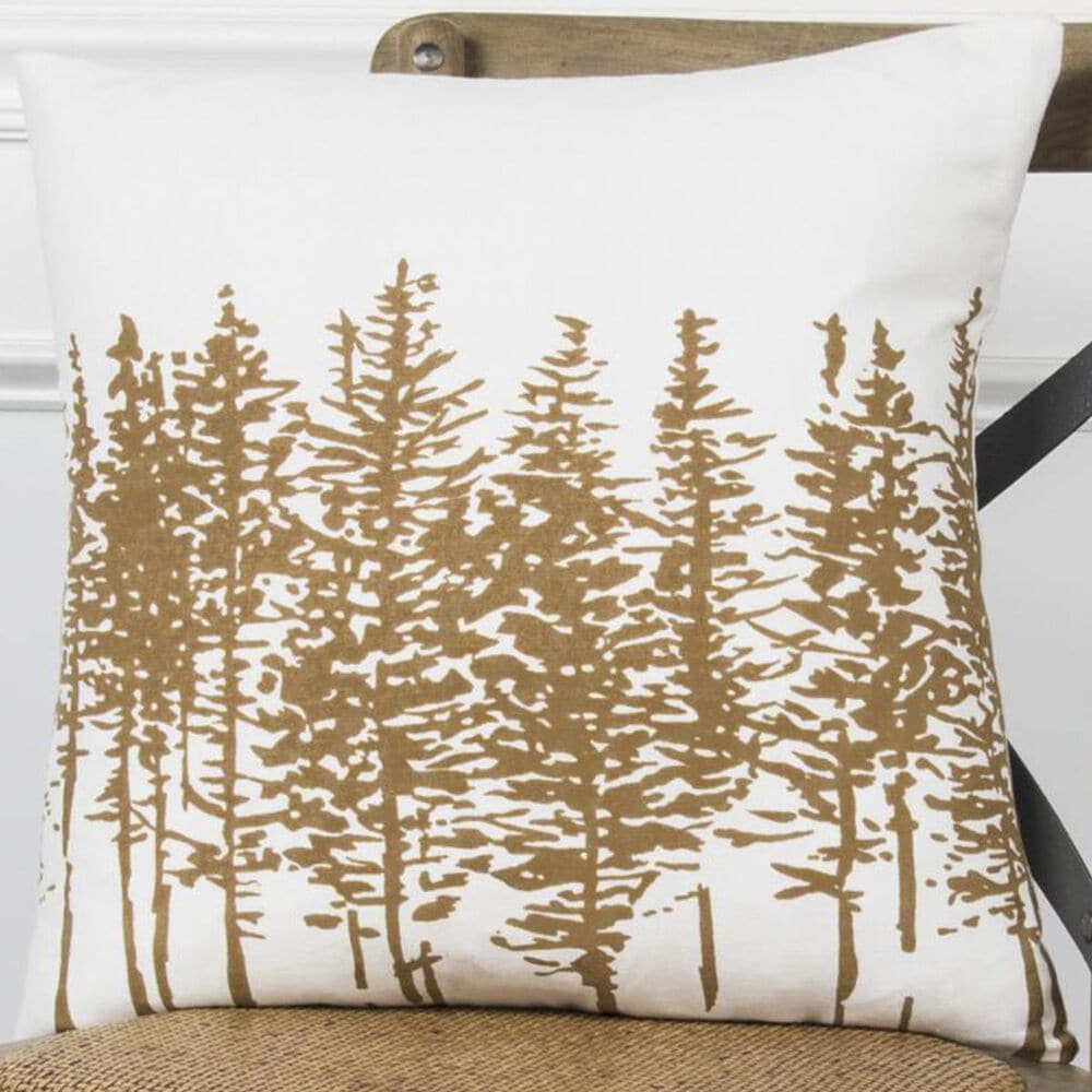 Rizzy Home 18" x 18" Pillow Cover in White and Brown, , large