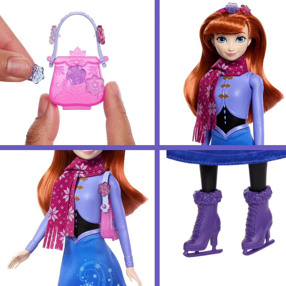 Disney Frozen Jewel Reveal - Ice Skating Anna Fashion Doll with Accessories, , large