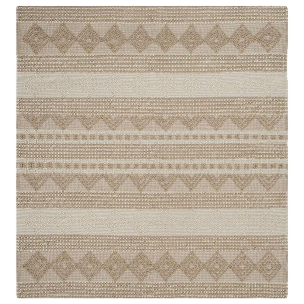 Safavieh Natura 9" Square Beige and Ivory Area Rug, , large
