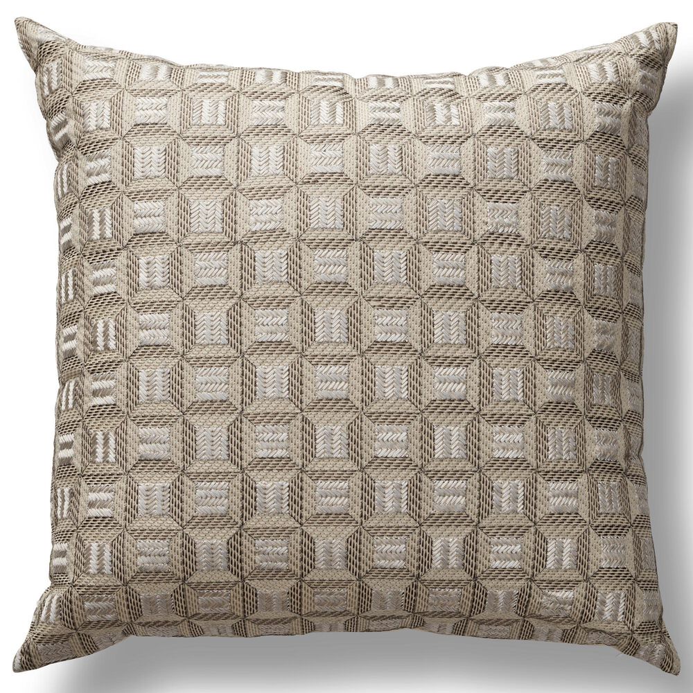Ann Gish Collonade 24" x 24" Square Throw Pillow in Silver, , large