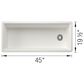 Blanco Inteos 45" Undermount Single Bowl Kitchen Sink in White, , large