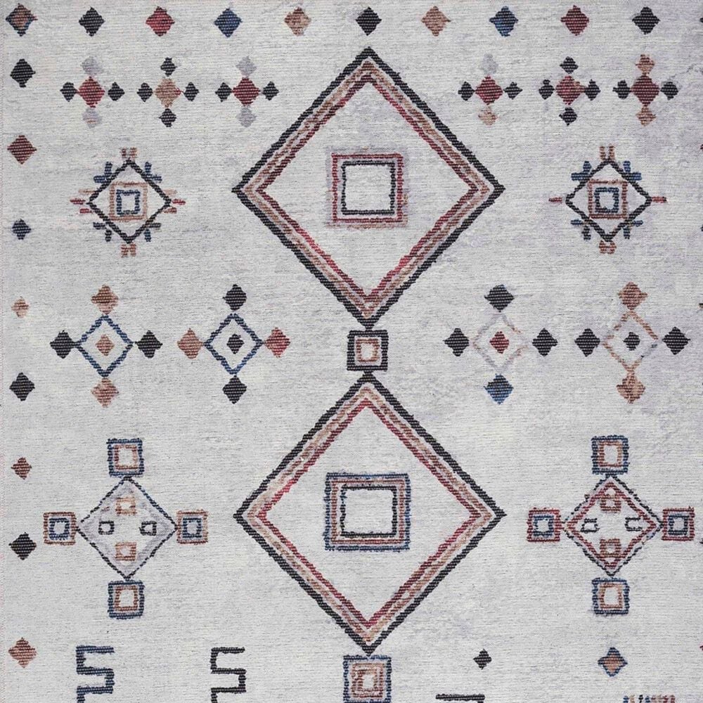 Nourison Machine Washable Series 1 5&#39;3&quot; x 7&#39;3&quot; Ivory and Multi Area Rug, , large