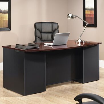 Sauder  Via Executive Desk in Classic Cherry/Black, , large