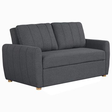 Serta Galloway Stationary Sleeper Loveseat in Charcoal, , large