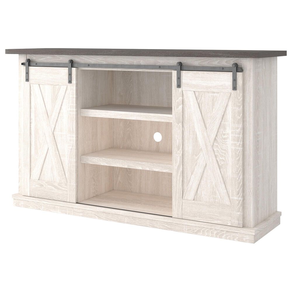 Ashley Dorrinson 54&quot; TV Stand in Antique White and Gray, , large