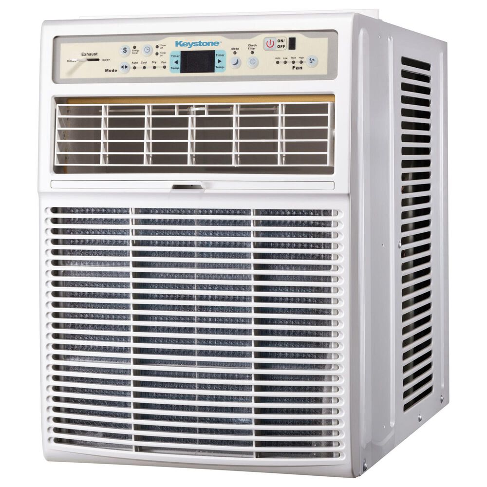 Keystone 10000 BTU Casement Window Air Conditioner in White, , large
