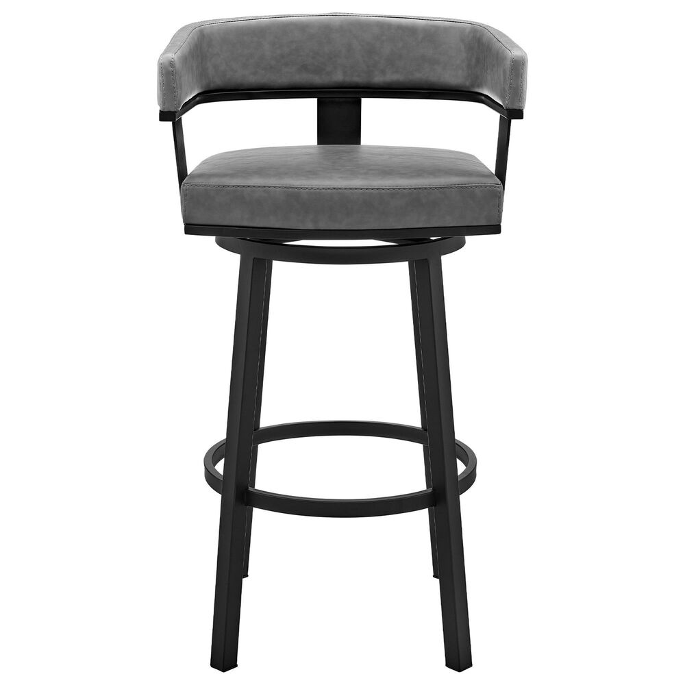 Armen Living Cohen 26&quot; Swivel Counter Stool in Gray, , large