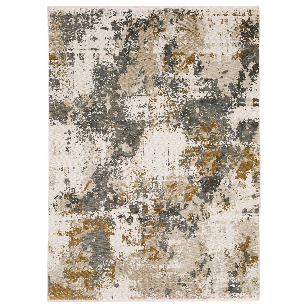 Oriental Weavers Hayden 7"10" x 10"10" Beige and Grey Area Rug, , large