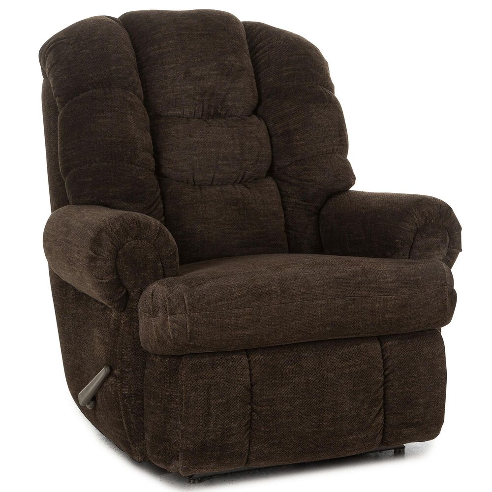 Homestretch King Comfort Big Man Push Back Recliner in Fudge, , large