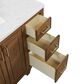 37B Lucerne 48" Single Bathroom Vanity in Dark Maplewood with Marble Top and Backsplash, , large