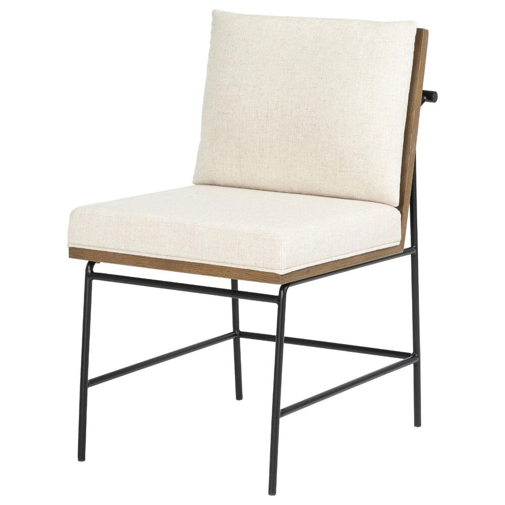 Four Hands Westgate Crete Dining Chair with Savile Flax Cushion in Black, , large