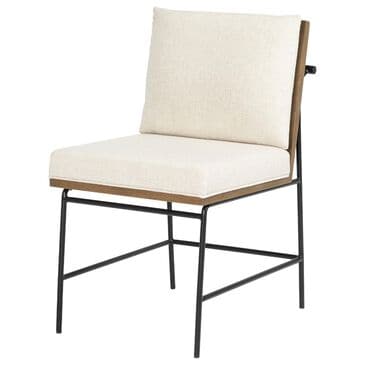 Four Hands Westgate Crete Dining Chair with Savile Flax Cushion in Black, , large