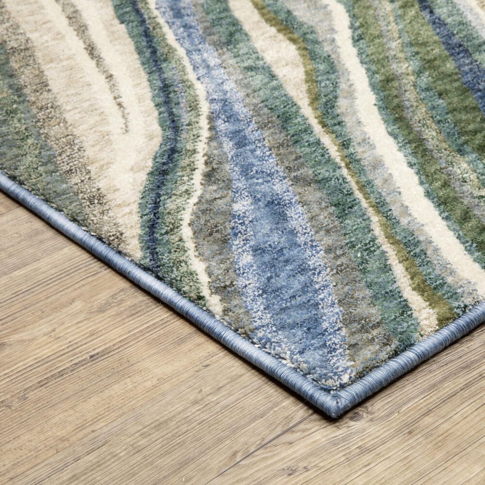 Oriental Weavers Tisdell Green and Blue 3&#39;9&quot; x 5&#39;2&quot; Area Rug, , large