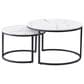 CorLiving Fort Worth Nesting Coffee Tables in White and Black (Set of 2), , large