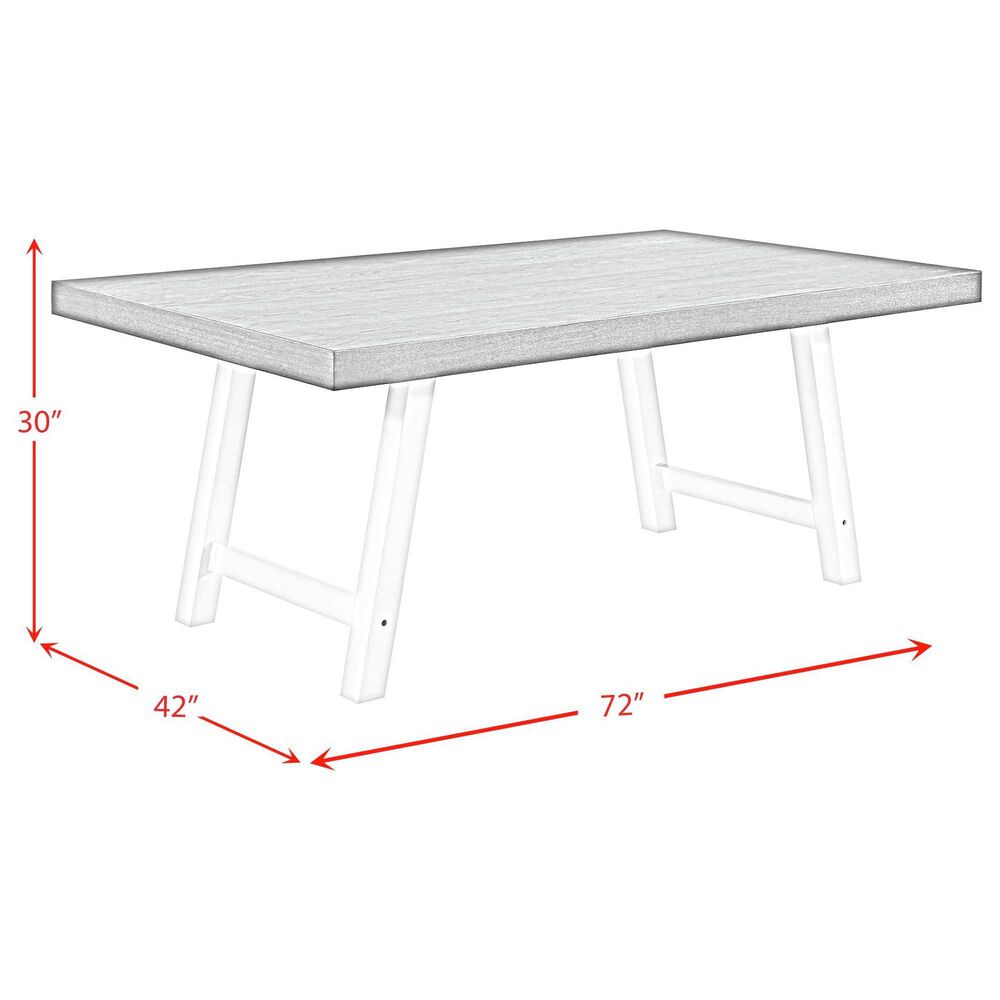 Mayberry Hill Summerville 6-Piece Rectangular Dining Set in Oak and Antique White, , large