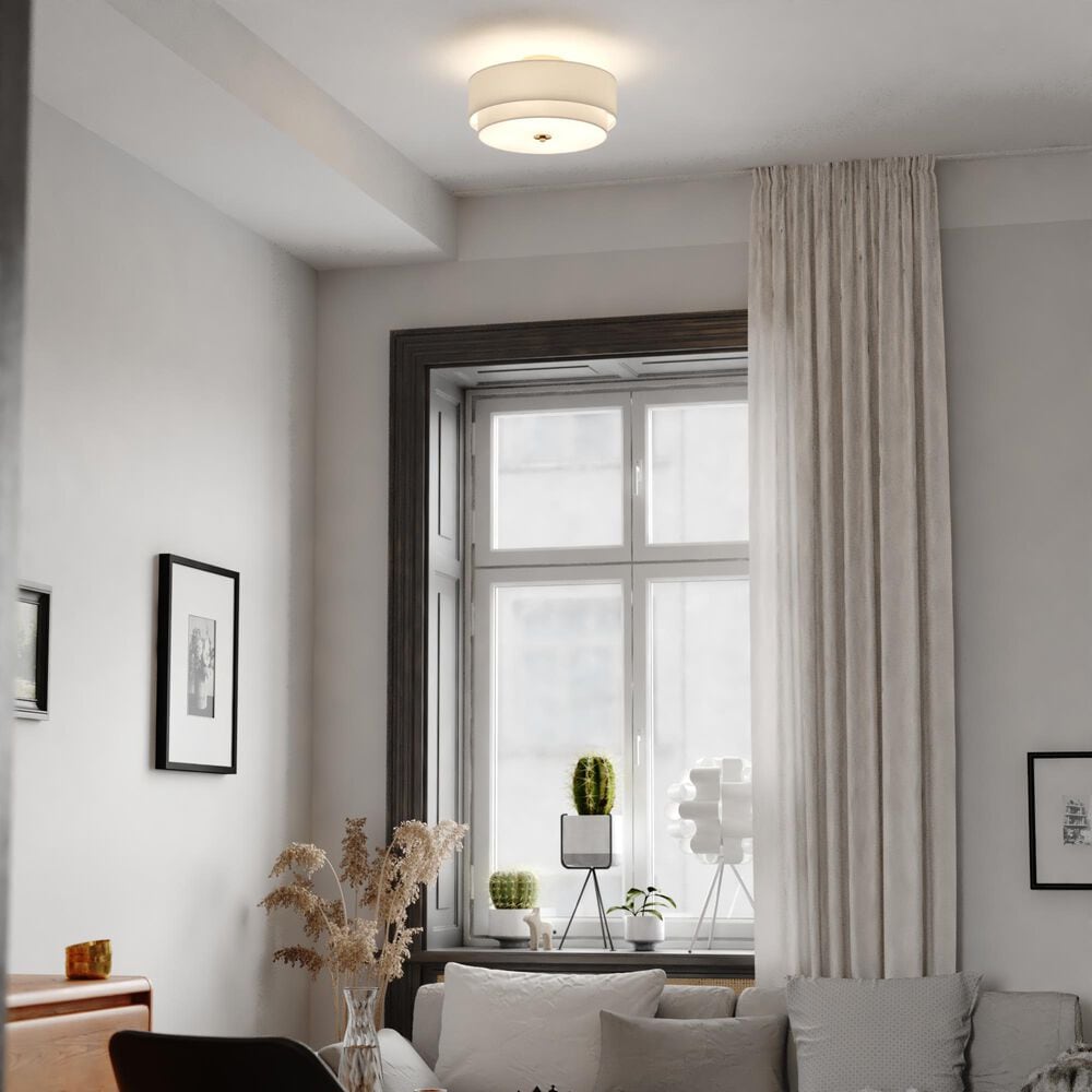 Vaxcel Burnaby 3-Light Semi-Flush Mount in Matte Brass, , large