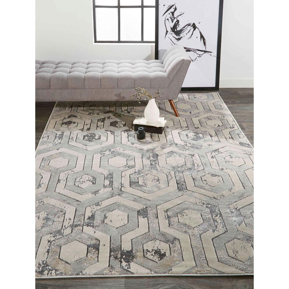 Feizy Micah 3046F 10&#39; x 13&#39;2&quot; Beige and Gray Area Rug, , large