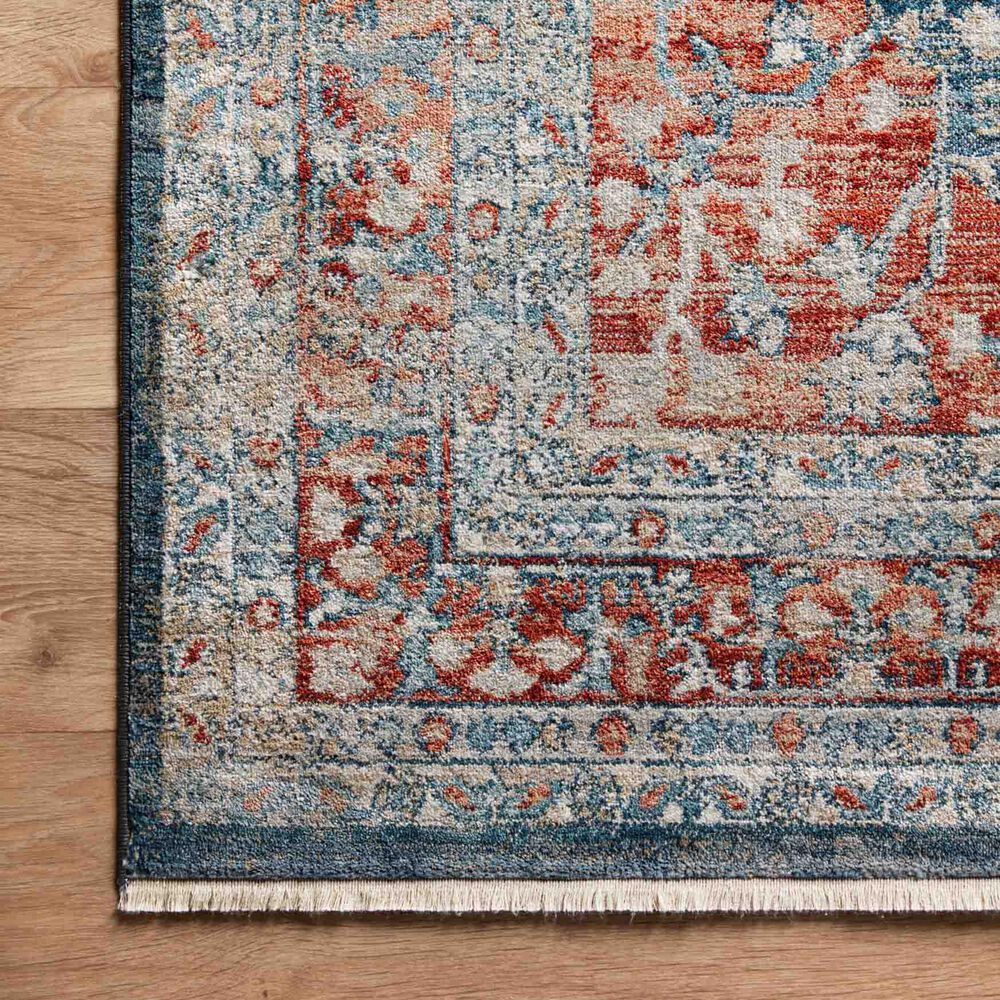 Magnolia Home Elise ELI-05 2&#39;8&quot; x 4&#39; Navy and Red Area Rug, , large