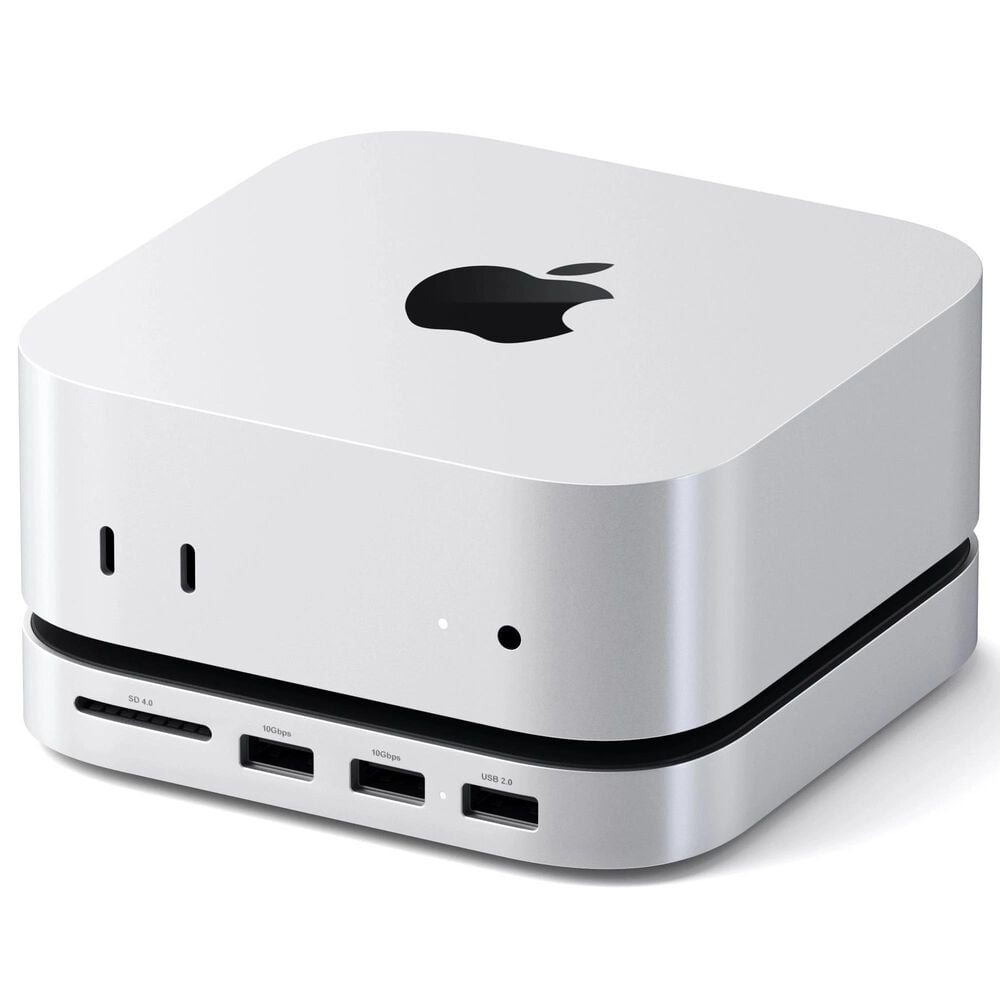 Satechi Mac Mini M4 Stand and Hub with SSD Enclosure in Silver, , large