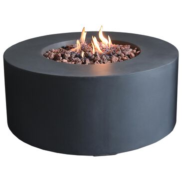 Elementi Fire Venice Round Natural Gas Fire Table in Charcoal, , large