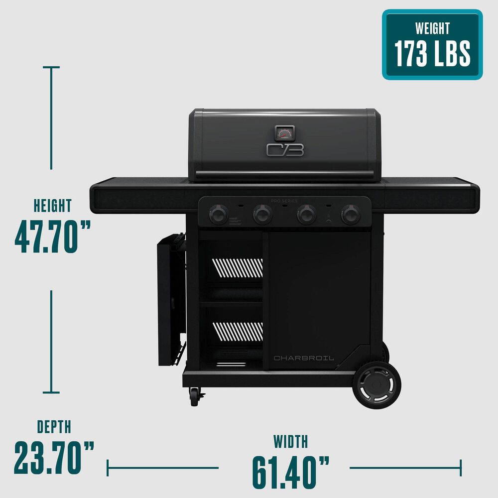 Charbroil Pro Series 4-Burner Gas Grill and Griddle in Black, , large