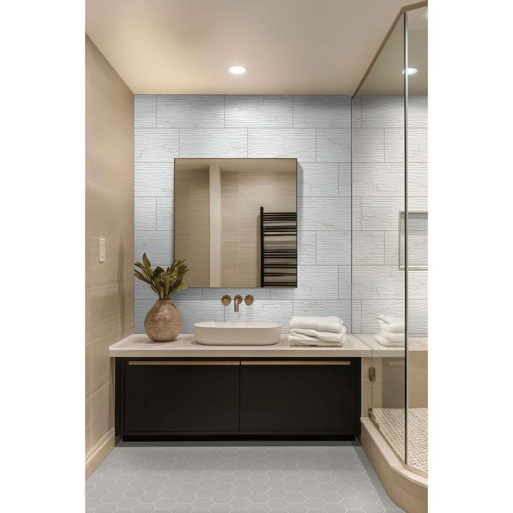 MS International Dymo Calacatta Stripe White 12&quot; x 24&quot; Ceramic Tile, , large