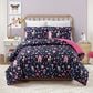 Peking Handicraft Fairy Garden 2-Piece Twin/Twin XL Comforter Set in Navy and Pink, , large