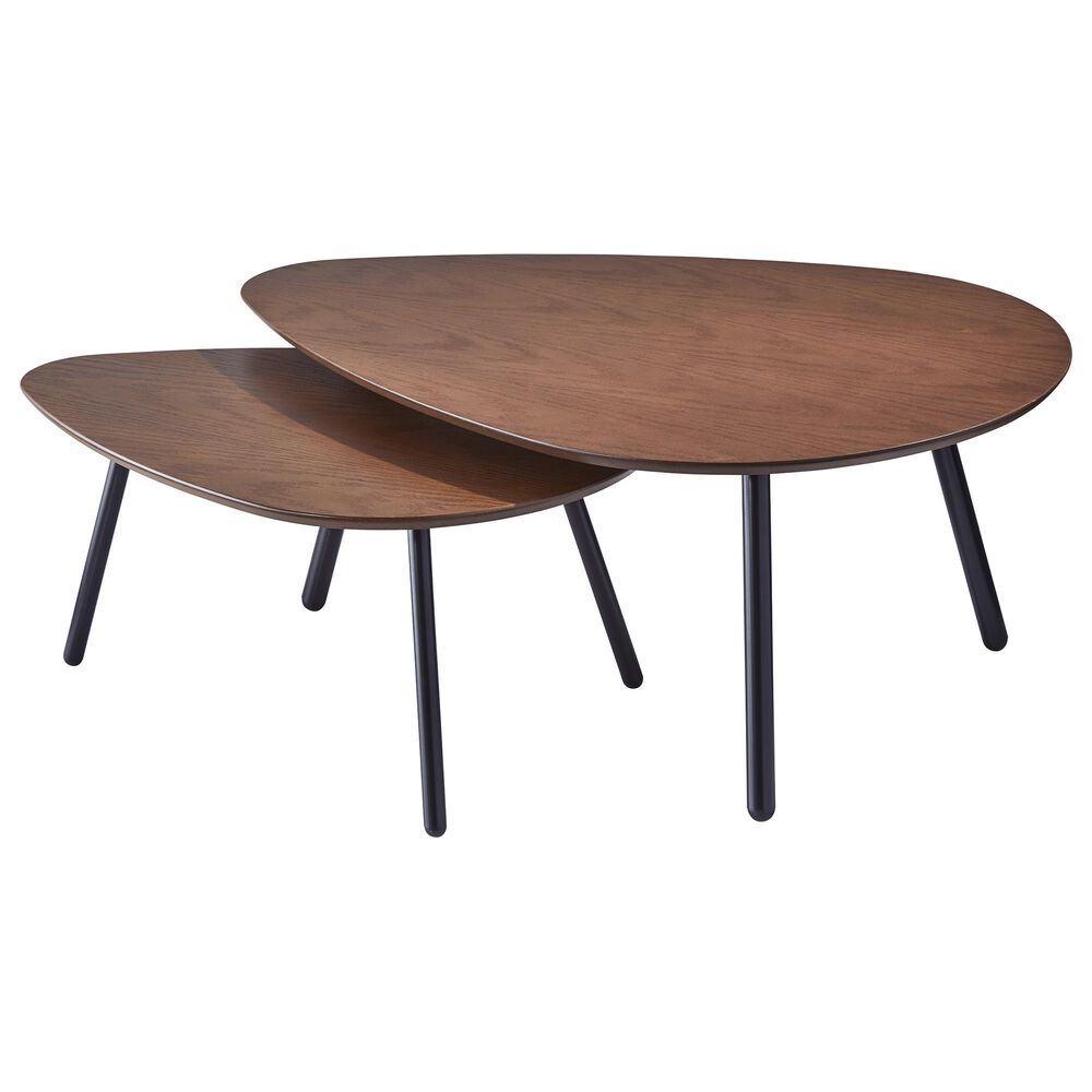 Adesso Hendrix Nesting Coffee Table in Walnut and Black, , large