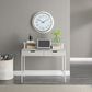 Valor Living Contempo Writing Desk with Shelf Hutch in White Oak and White, , large