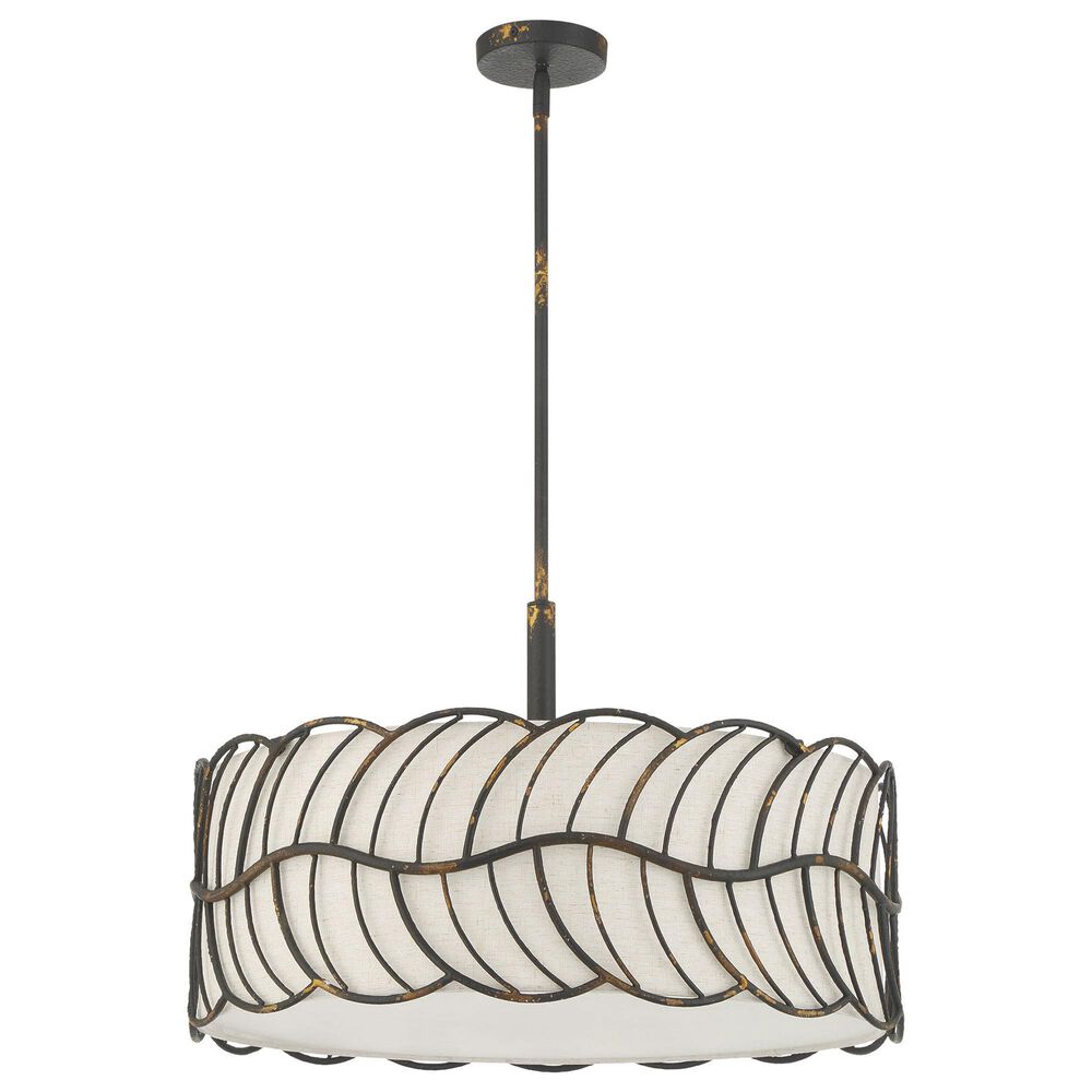 Golden Lighting Simbolo 5-Light Pendant in Antique Black, , large