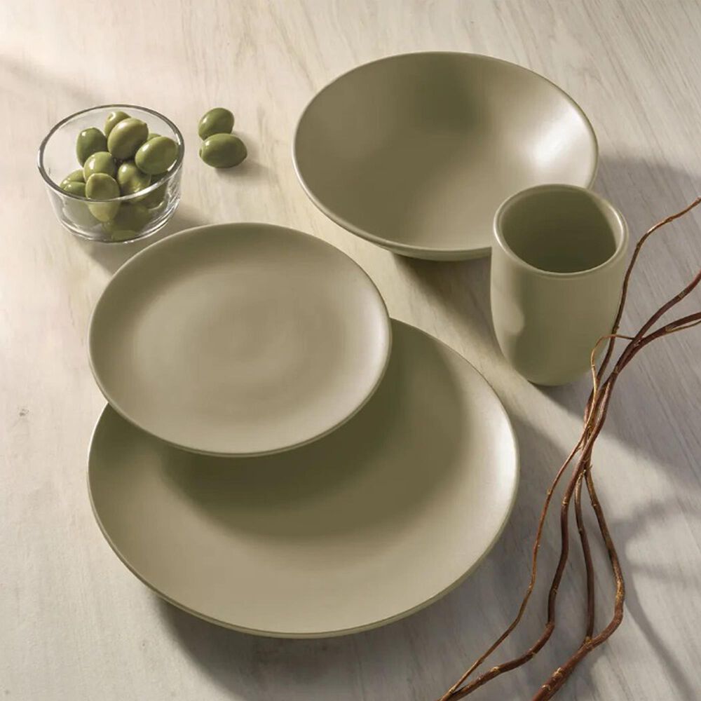 Oxford Unni Stoneware 16-Piece Dinnerware Set in Olive, , large