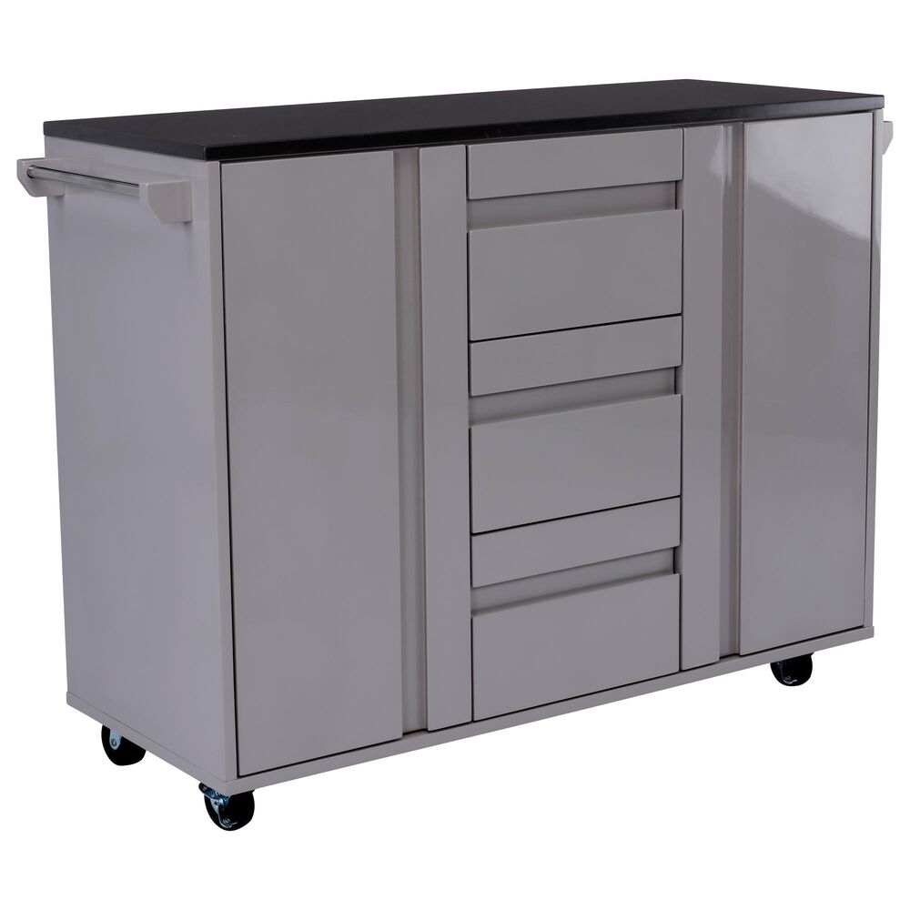 Homestyles Linear Kitchen Cart in Gray, , large
