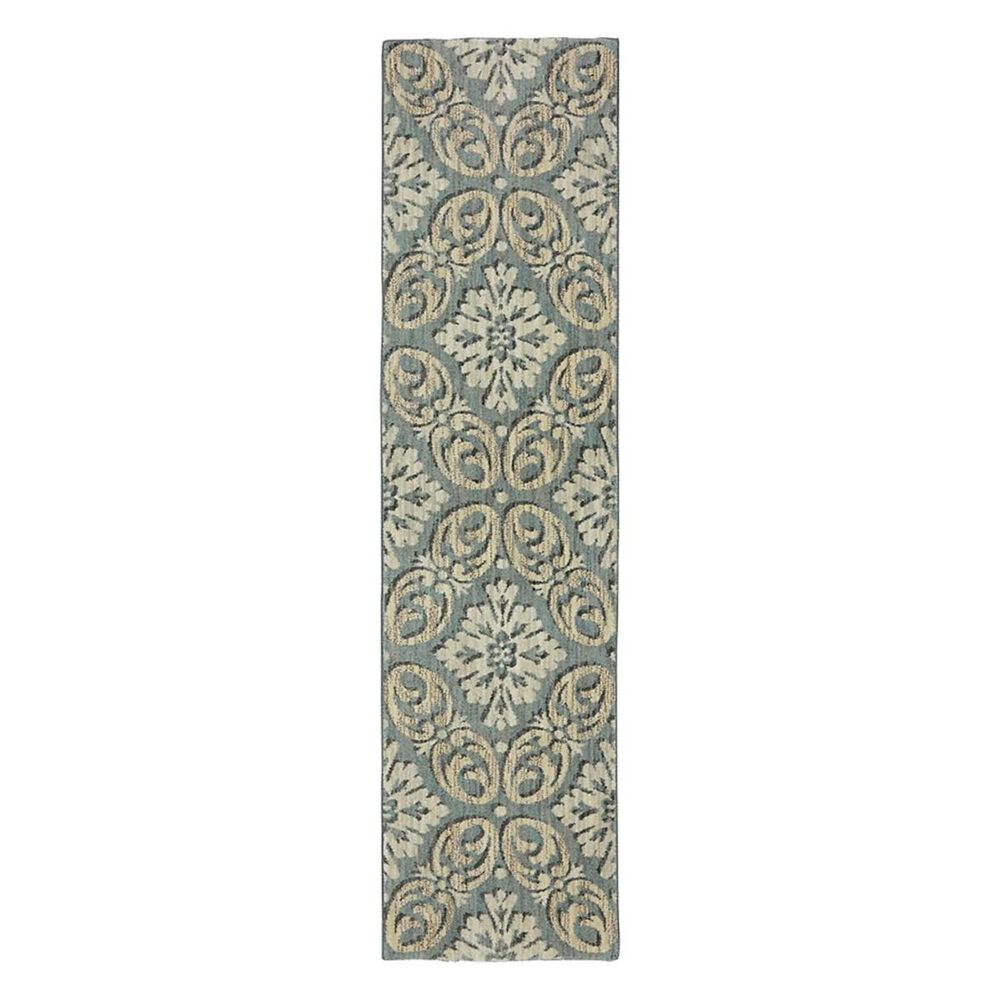 Karastan Euphoria Findon 90271-55002 2'1" x 7'10" Bay Blue Runner, , large