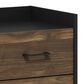 HOMLUX 2-Drawer Modern Nightstand in Columbia Walnut and Black, , large