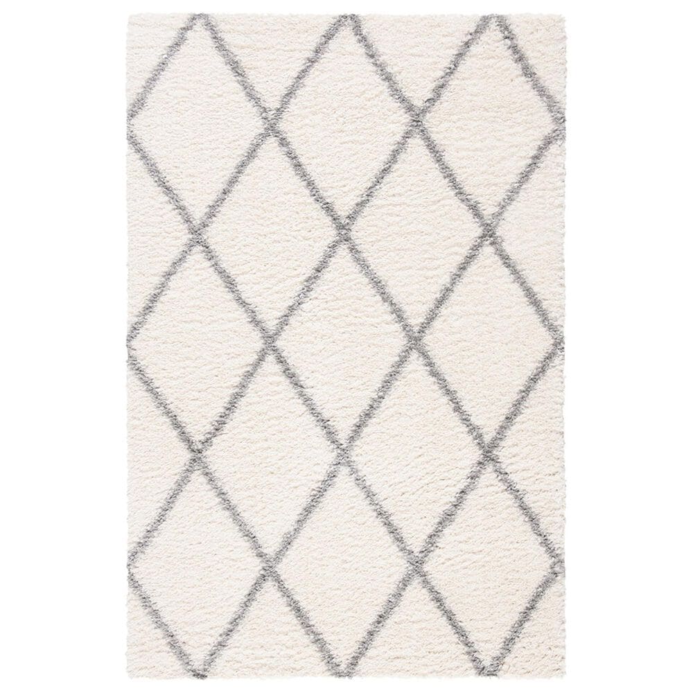 Safavieh Parma Shag PMA515A 2" x 3" Cream and Grey Area Rug, , large