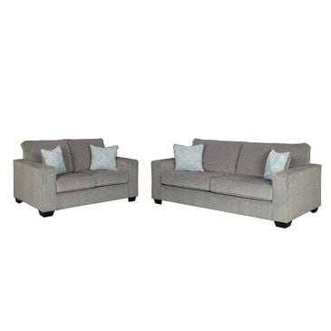 Ashley Altari 2-Piece Stationary Sofa and Loveseat in Alloy, , large