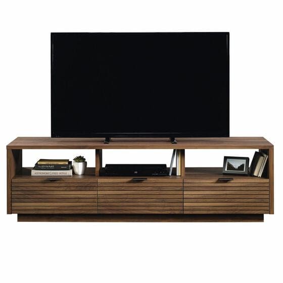 Sauder Harvey Park 72 inch TV Credenza in Grand Walnut