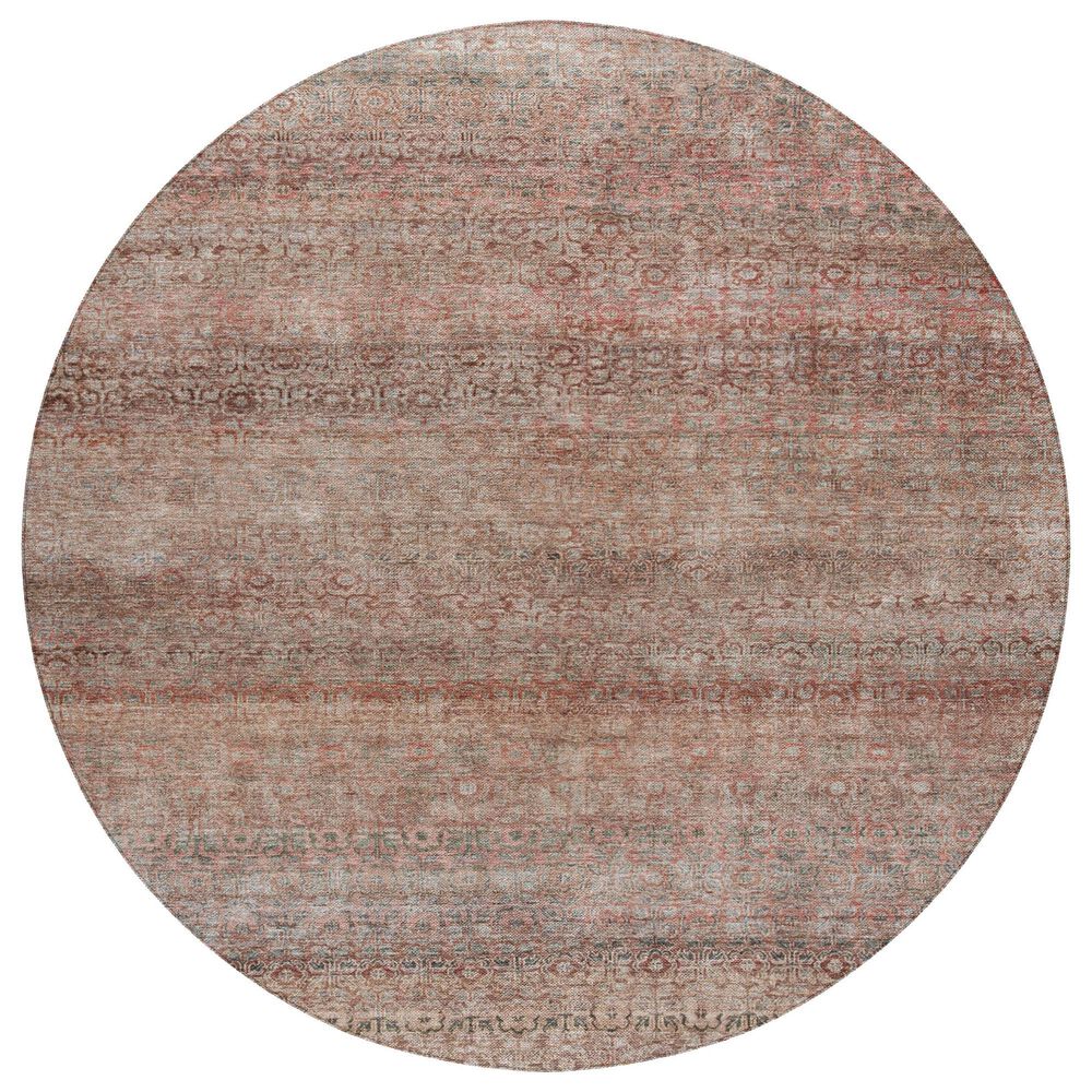 Dalyn Rug Company Burano BU12 8" Round Coral Indoor/Outdoor Area Rug, , large