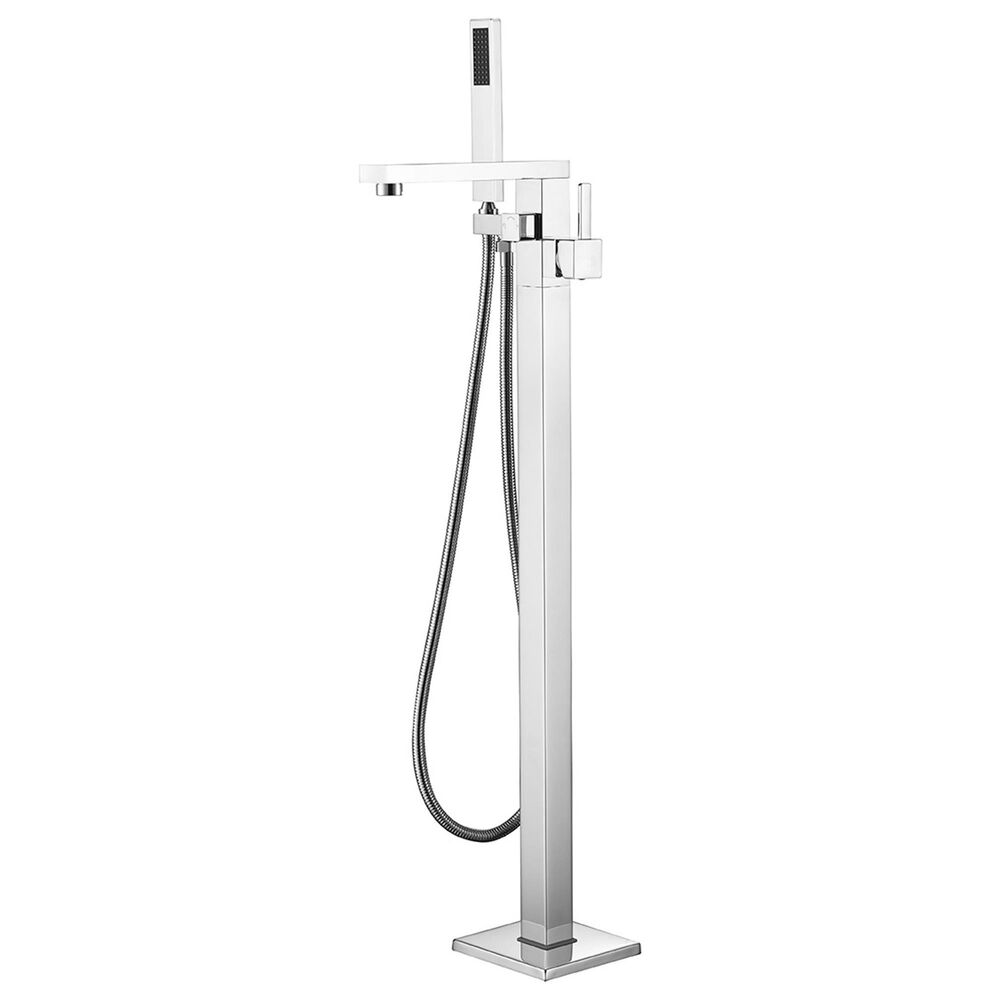 Lexora Home Mare Free Standing Bathtub Faucet with Handheld Showerwand in Chrome, , large