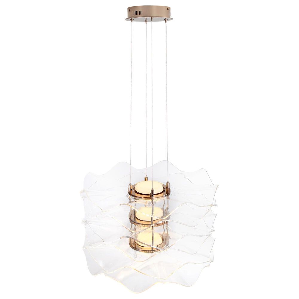 Golden Lighting Vetrina 3-Light Pendant in Light Gold, , large