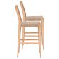 Linon Home Decor Cadence Bar Stool in Natural (Set of 2), , large