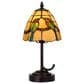 Cal Lighting 13" Tiffany Accent Lamp with Green and Cream Shade in Dark Bronze, , large