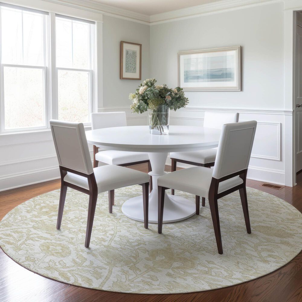 Dalyn Rug Company Solace SL8 8&#39; Round Ivory Area Rug, , large
