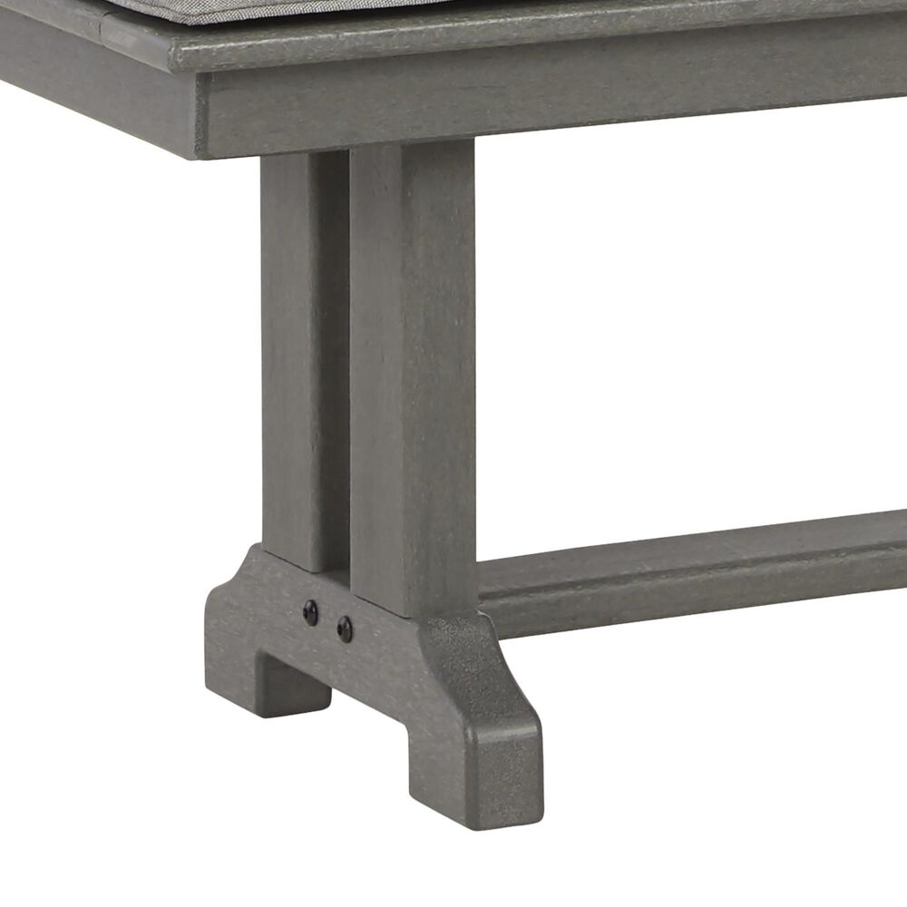 Ashley Visola Patio Bench in Gray, , large