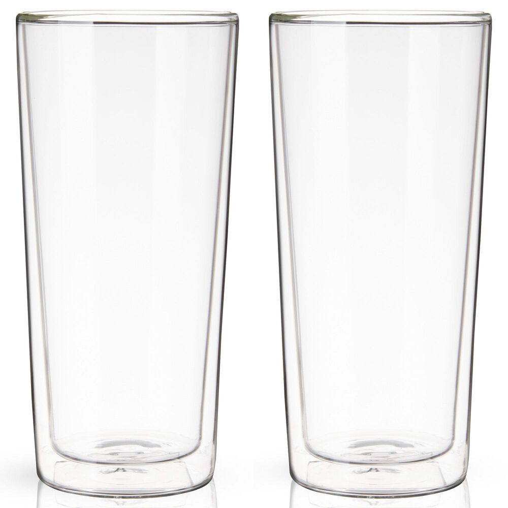 True Walled Pint Glasses in Clear (Set of 2), , large